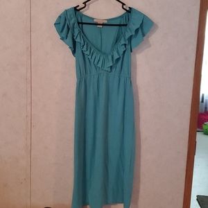 Aqua colored t-shirt dress